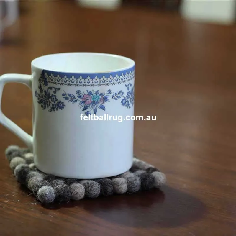 Natural Square Felt Ball Coaster