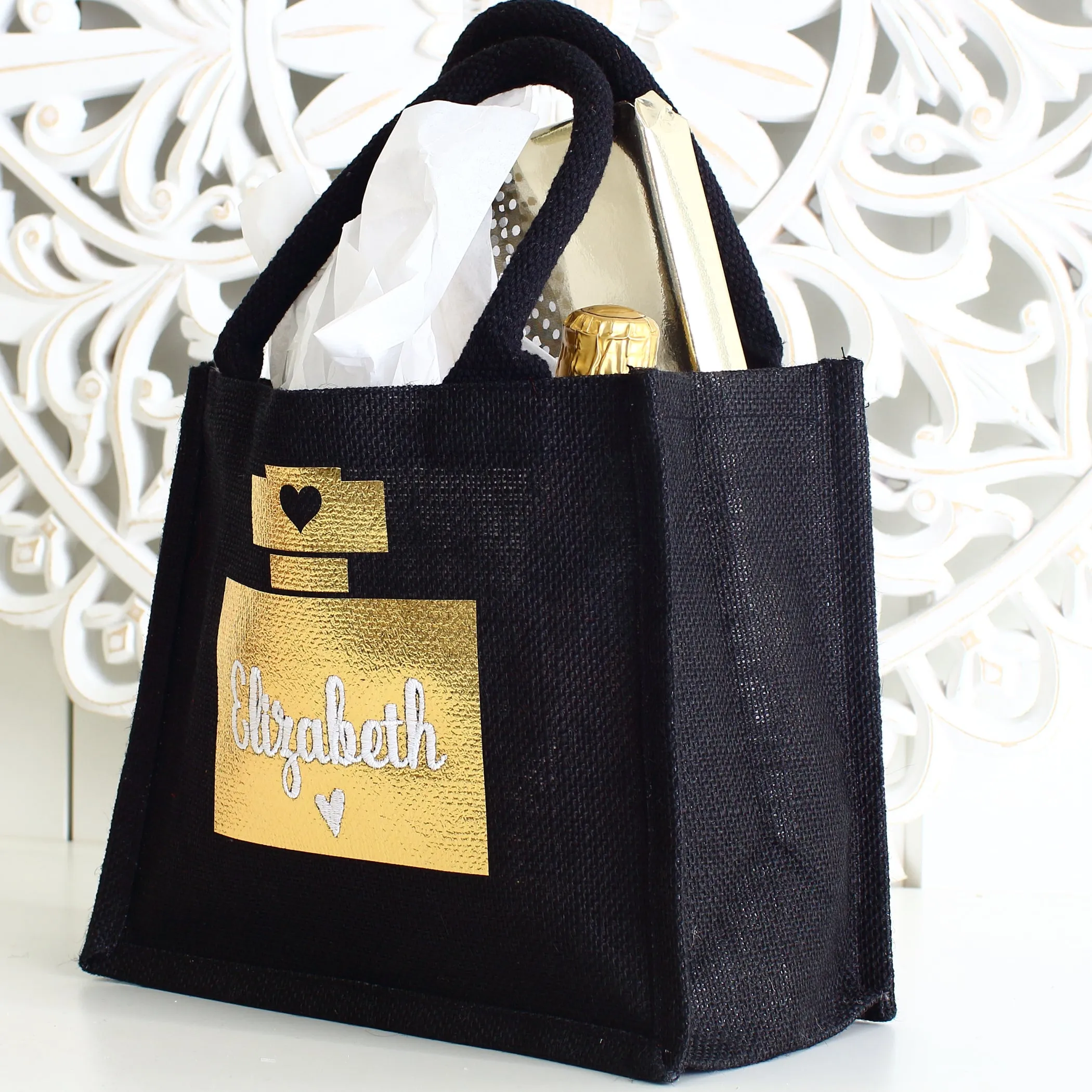 NEW - Embroidered 2D Printed Gold Perfume