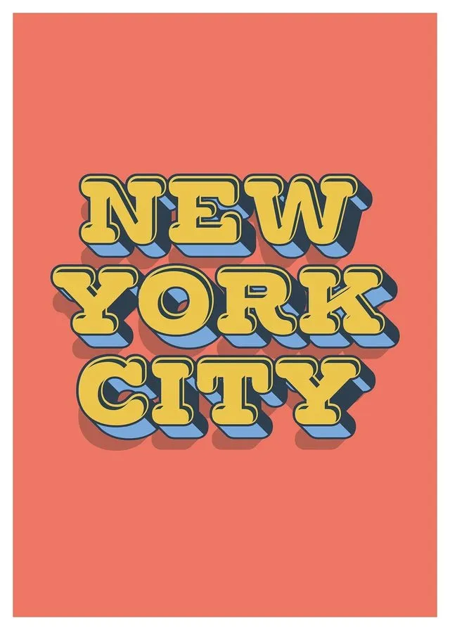 New York City Typography Print