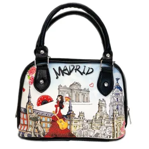 OH Fashion Vegan Leather Shoulder Bag Dome Satchel Handbag,