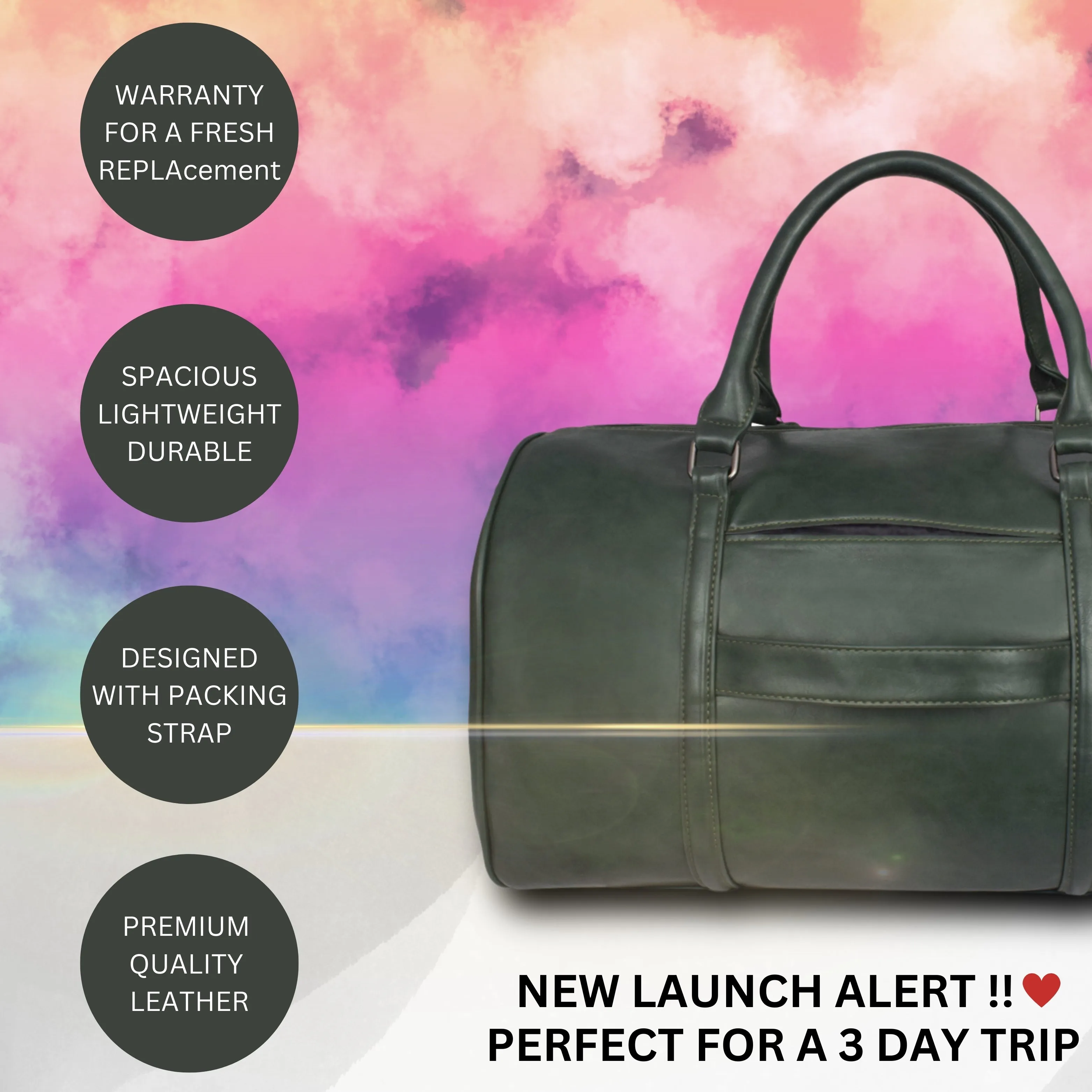 Olive Green cabin  Bag with Toiletry Kit - Carry on Luggage