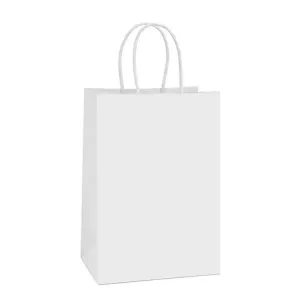 Paper Bag White Single X6 - Gift Wrapping Party Supplies Carry Bag Boutique Bulk