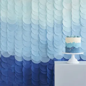 Paper Disc Backdrop - Blue Ombre