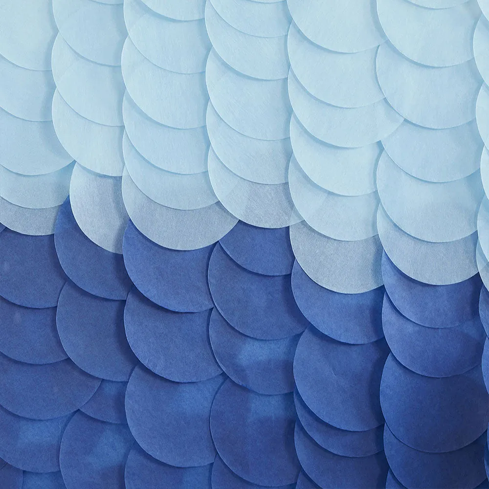 Paper Disc Backdrop - Blue Ombre