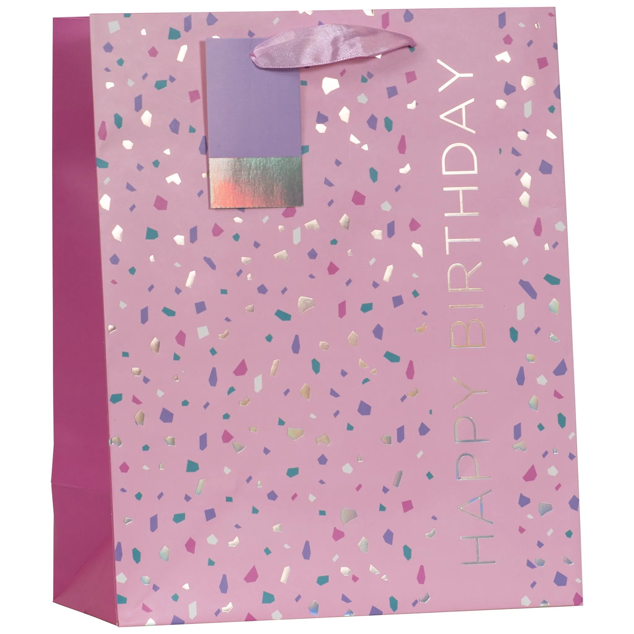 Partisan Pink Confetti Gift Bag M/L & Bottle