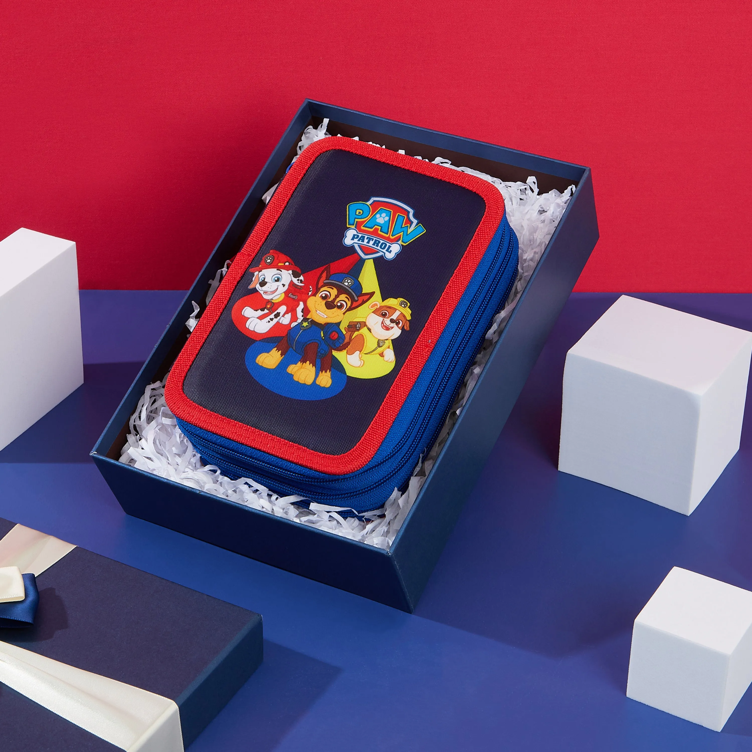 Paw Patrol Filled Pencil Case Multiple Zipped Compartments School Stationery Set