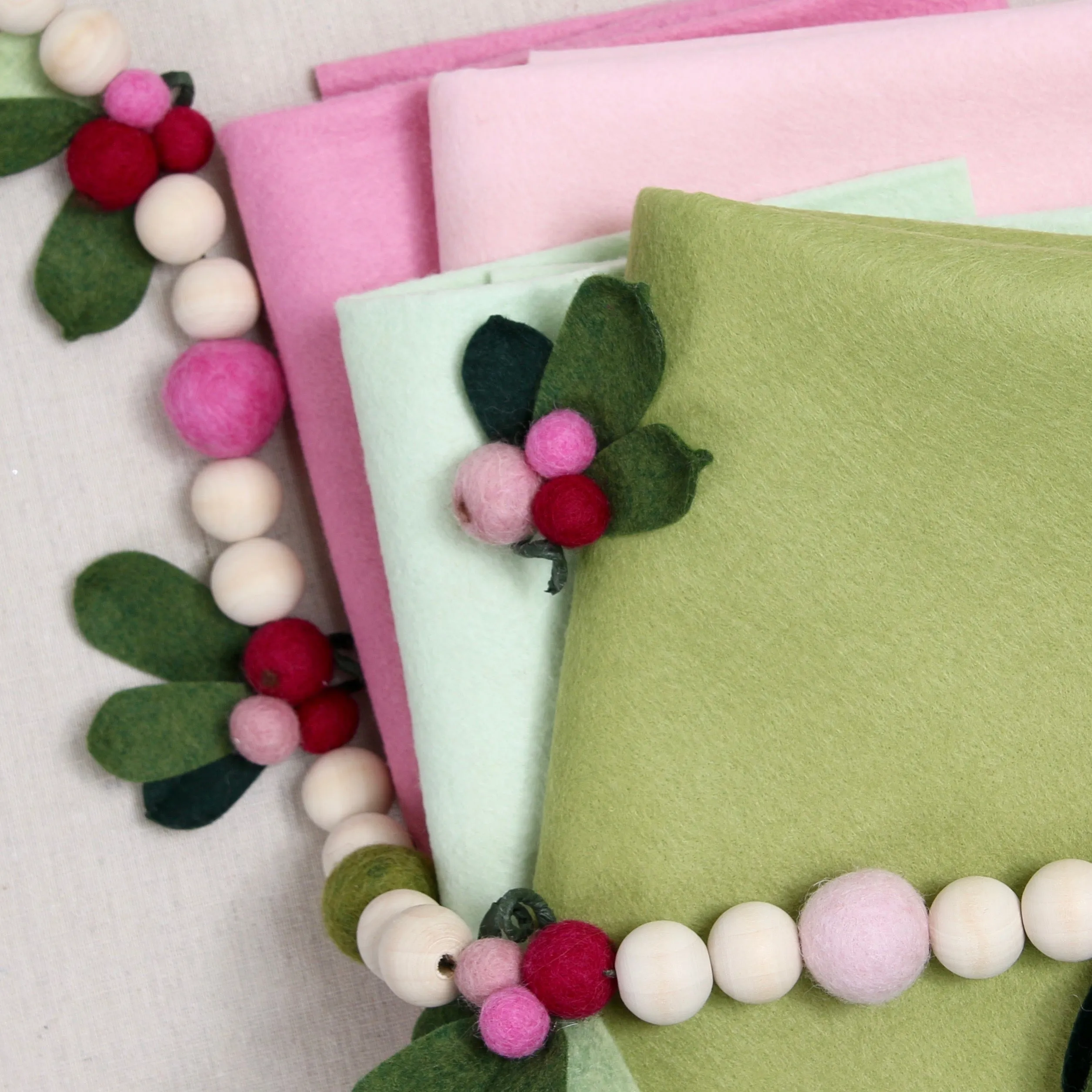 Peony Wool Blend Felt