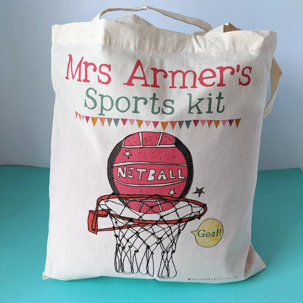Personalised Netball Kit Bag