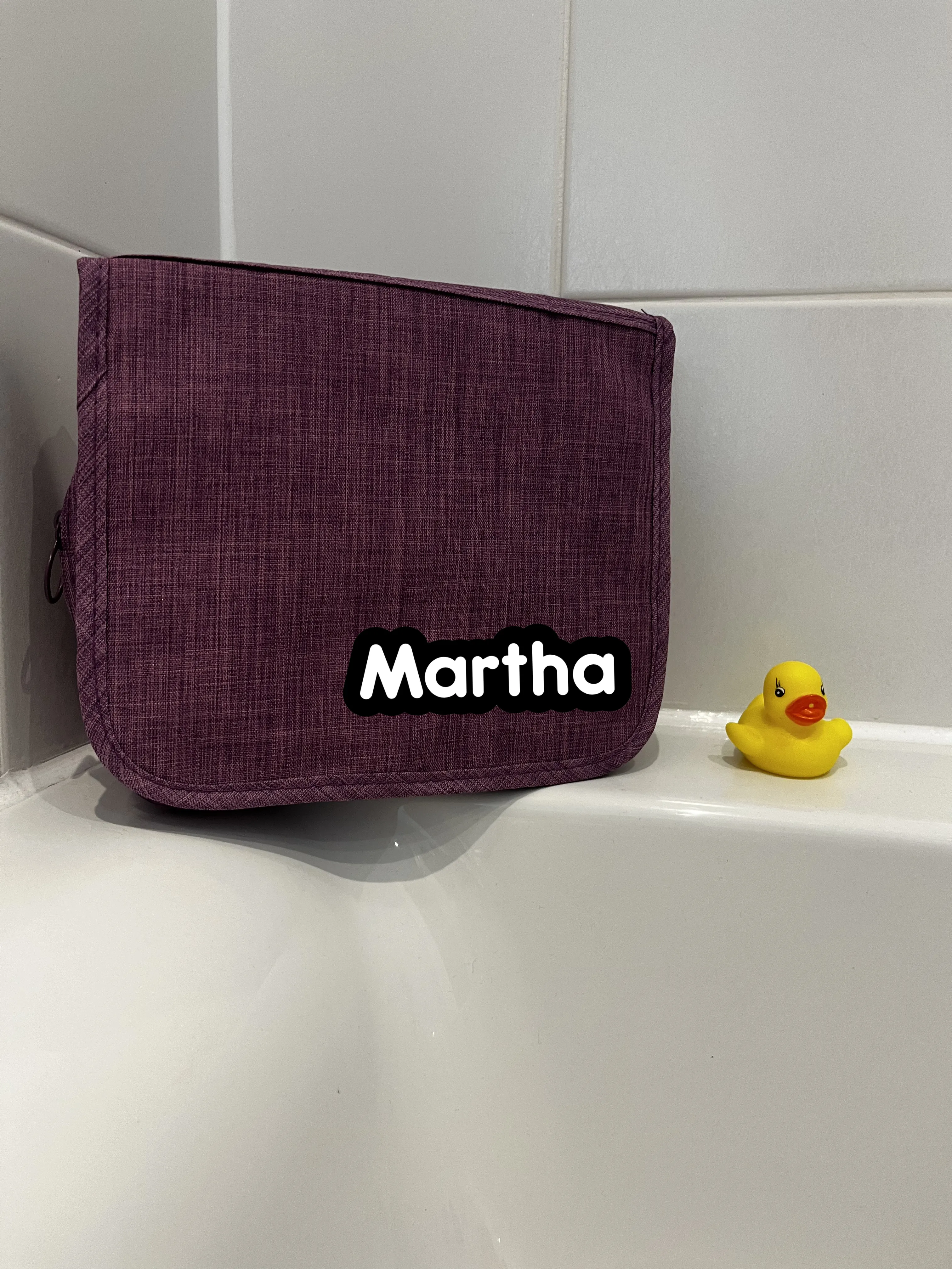 Personalised travel wash bag