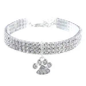 PetAffairs Claw Pendant Rhinestone Pet Collar