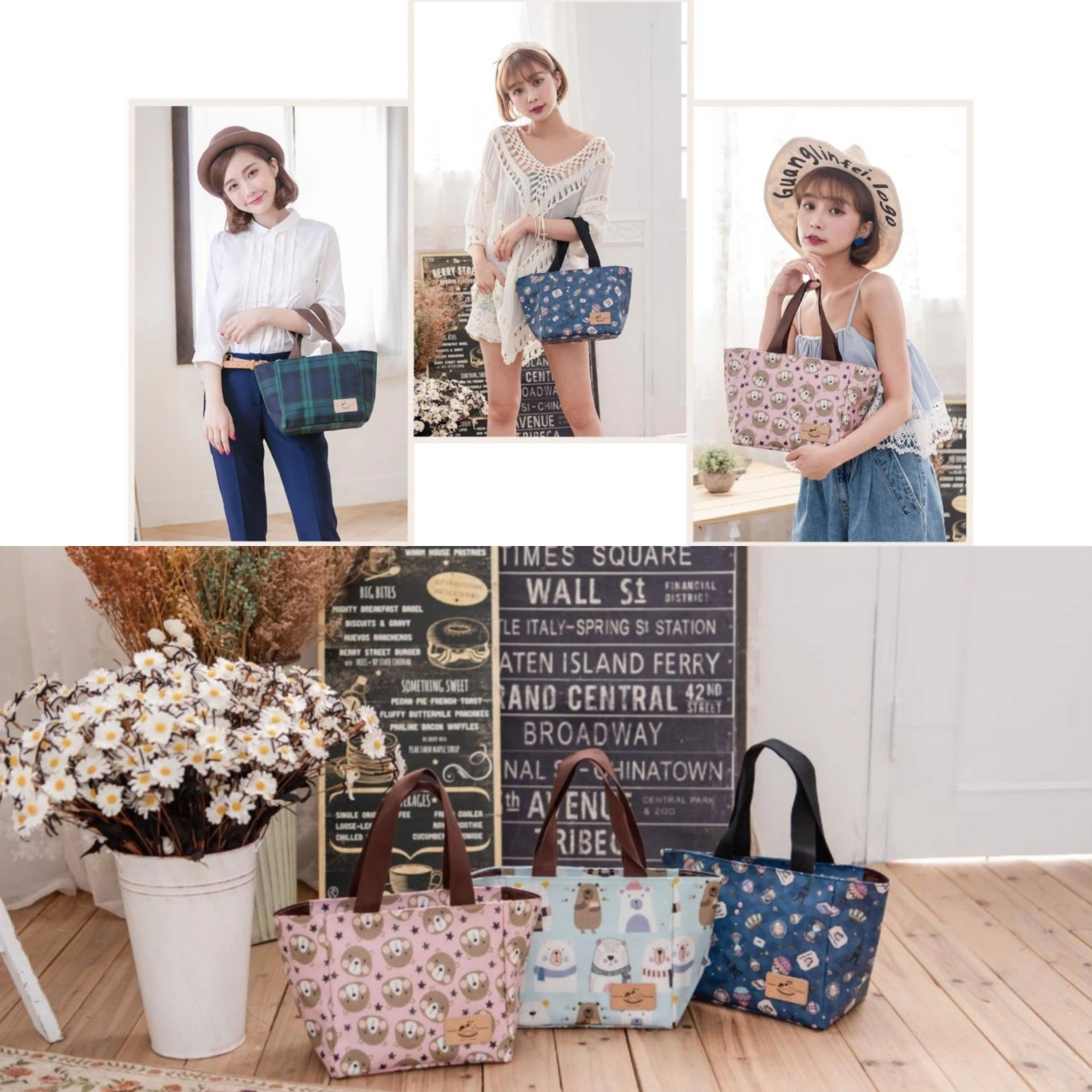 Pink Corgi Adventure Square Handbag