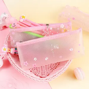 Pinky Sakura Blossom Translucent Pencil Case