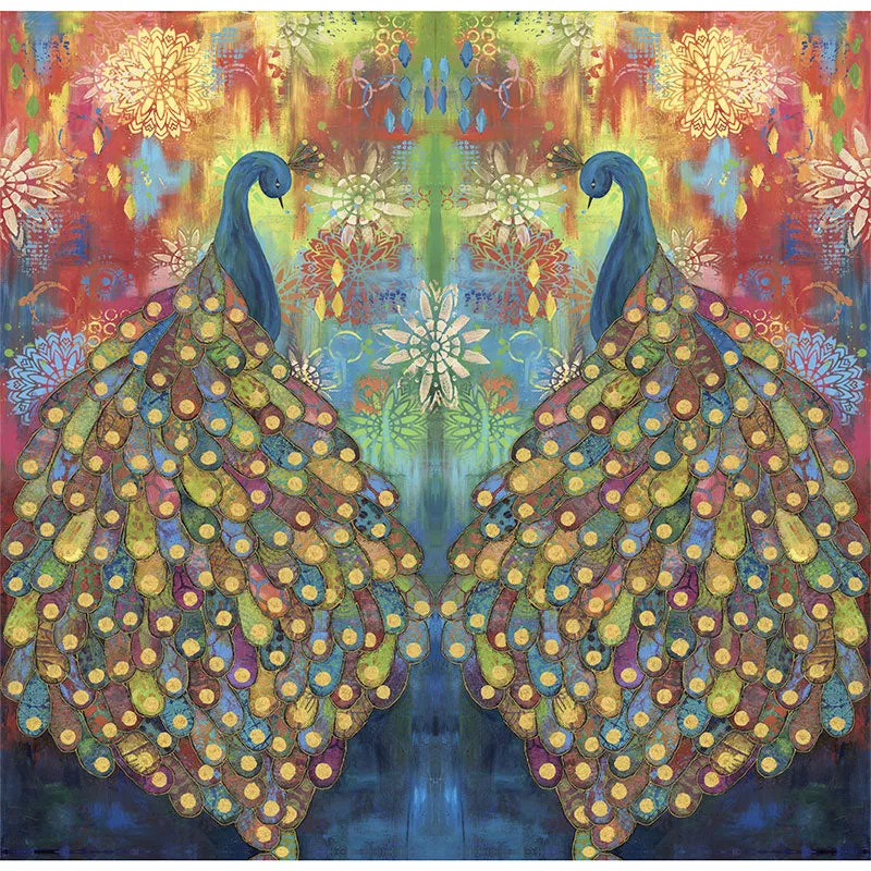 Pizzazz - Peacock Multi Digitally Printed Panel