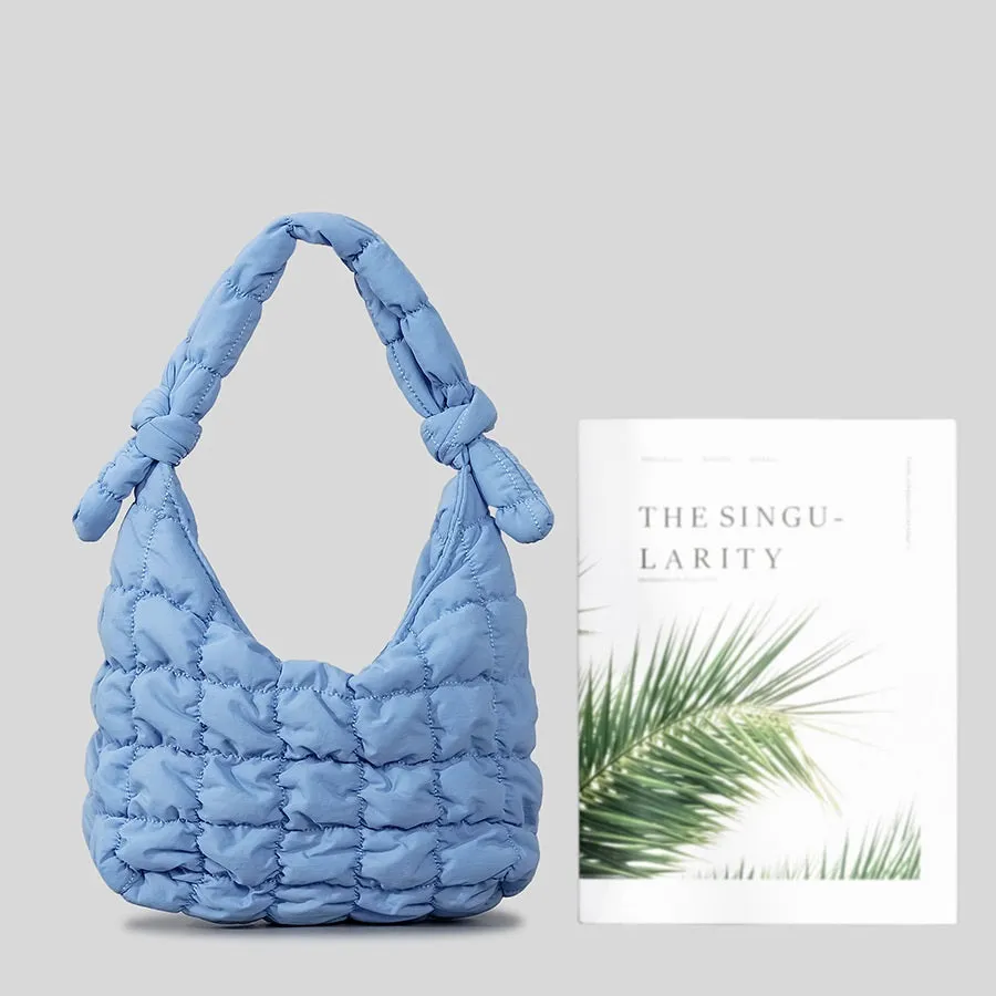 PlushPleat Purse - Simple Quilted Bubble Texture Handbag