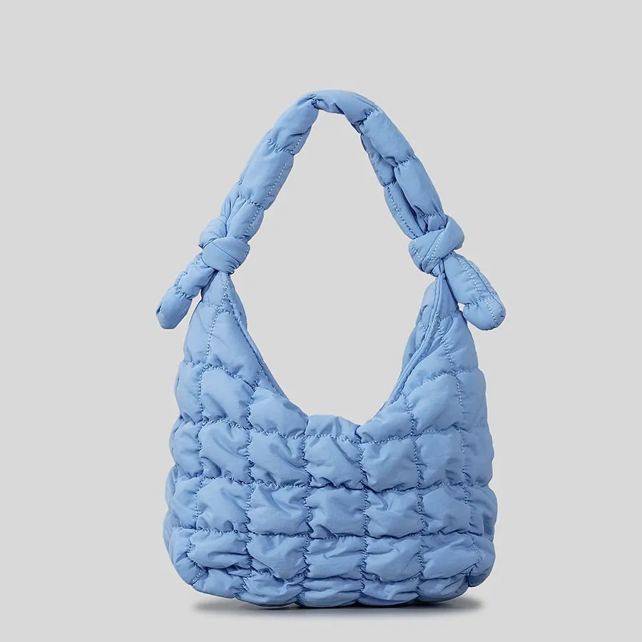 PlushPleat Purse - Simple Quilted Bubble Texture Handbag