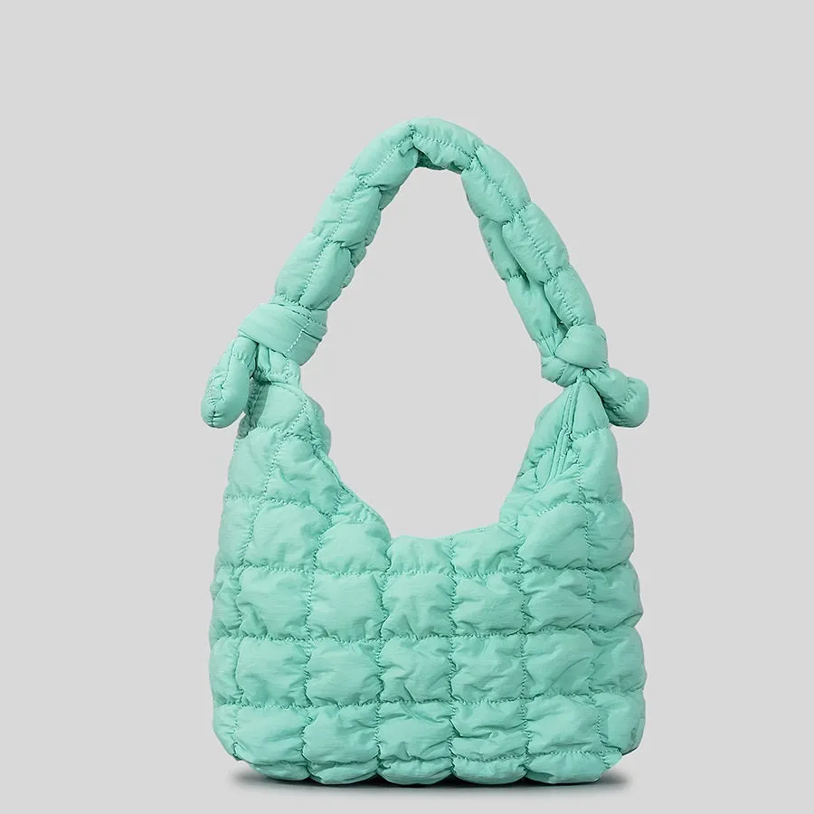 PlushPleat Purse - Simple Quilted Bubble Texture Handbag