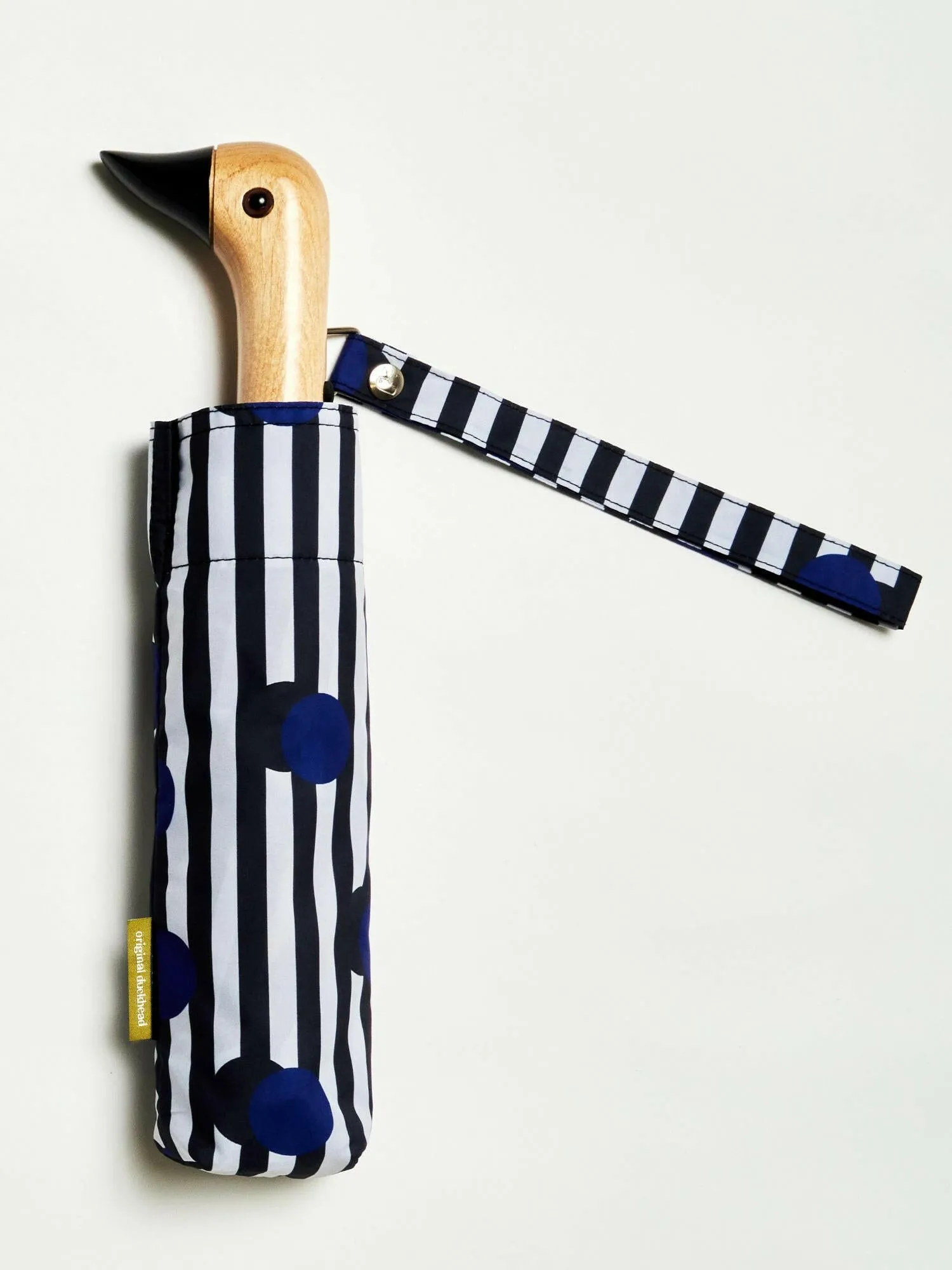 Polkastripe Eco-Friendly Compact Duck Umbrella