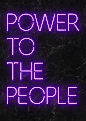Power To The People Neon Print