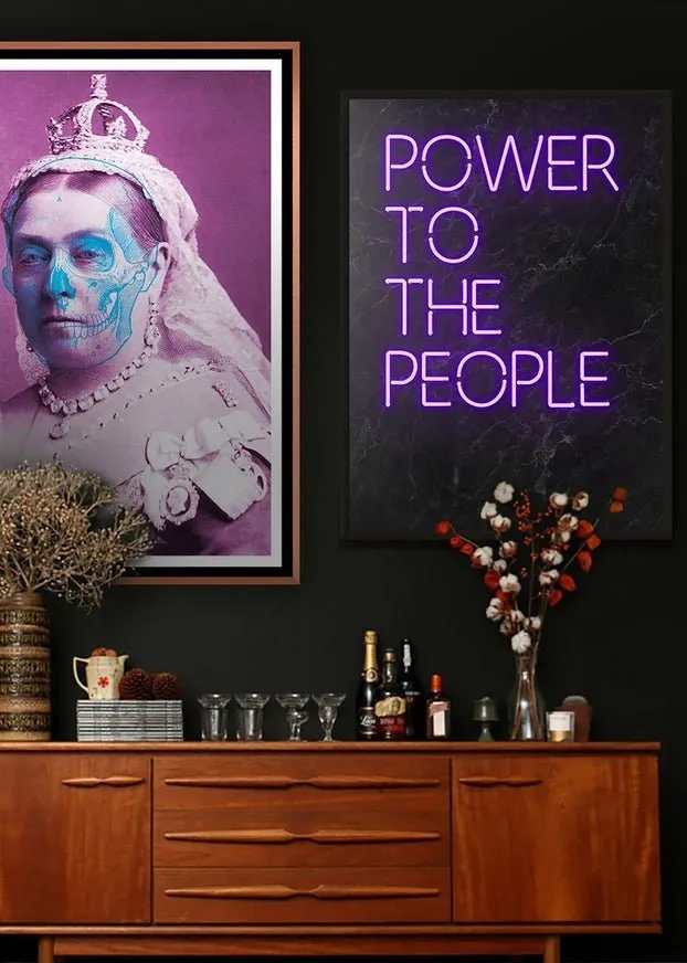Power To The People Neon Print