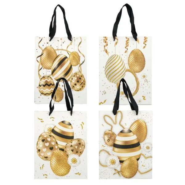 Premium Easter Glitter Small Gift Bag - 18cm x 23cm x 8cm
