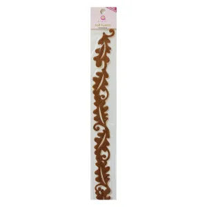 Queen & Co 12" Self-Adhesive Felt Fusion - Leaves - Brown*