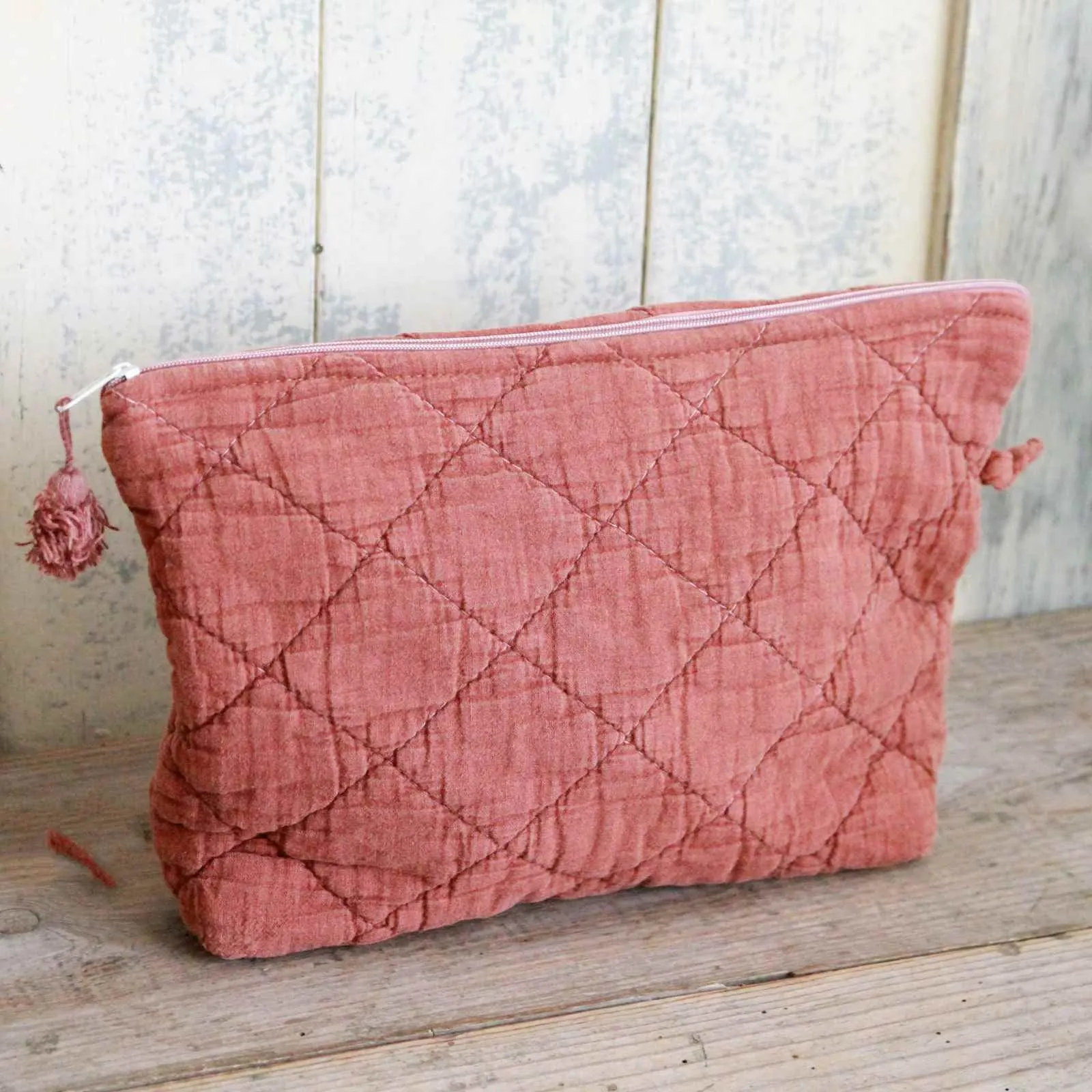 Quilted Pouch - Rust
