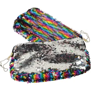 Rainbow Sequins Pencil Case Kids Stationery