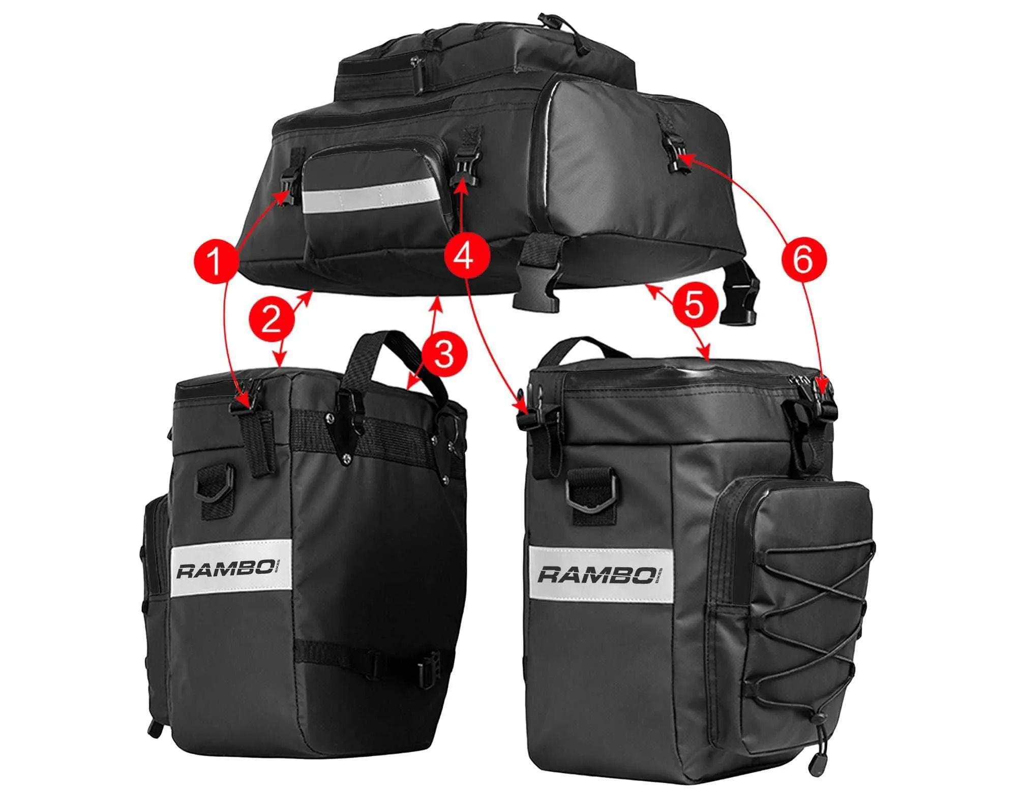 RAMBO ELECTRIC BIKE TRIPLE ACCESSORY BAG