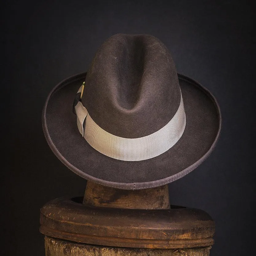 Raven Felt Fedora In Grey