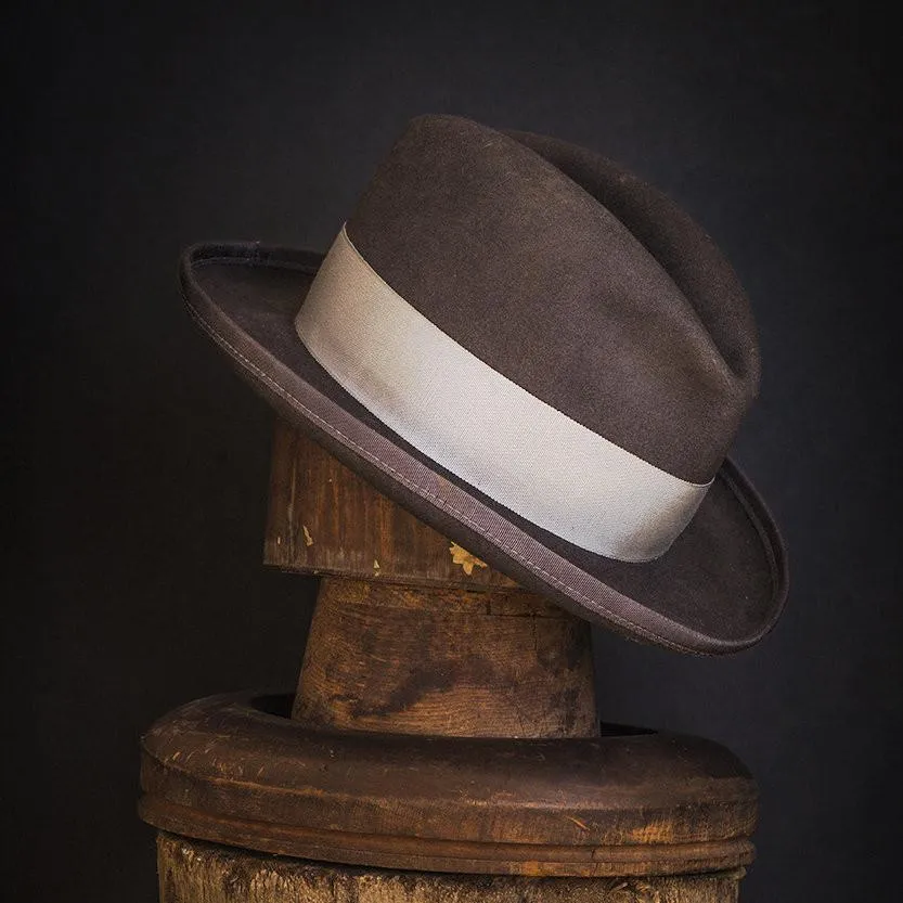 Raven Felt Fedora In Grey