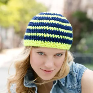 Red Heart Crochet Striking Stripes Hat