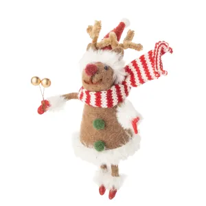 Reindeer Wearing A Scarf Ornament