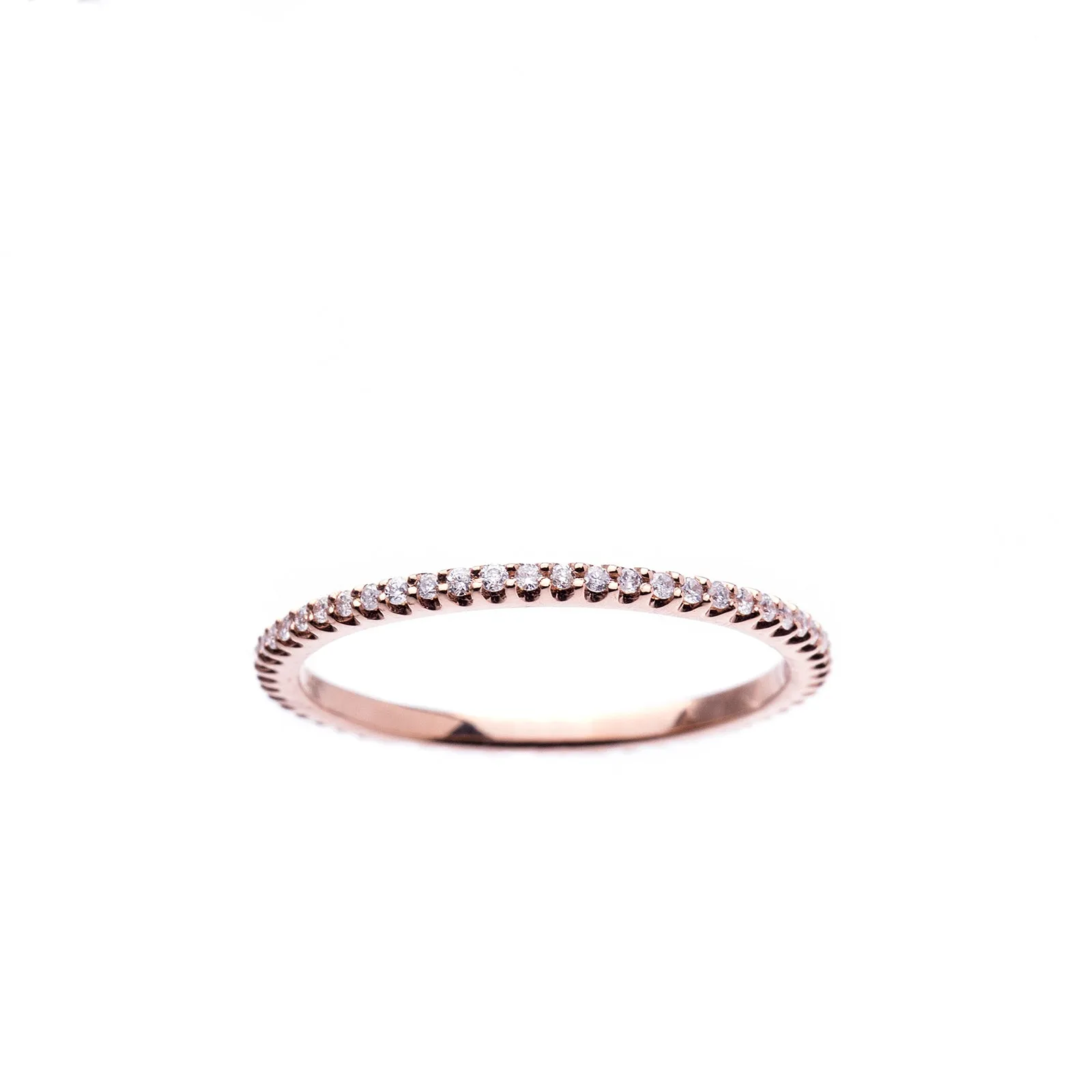Rose Gold Diamond Ring or Wedding Band- Perfect for Stacking