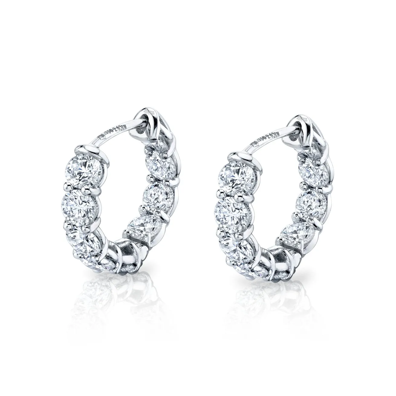 Round Brilliant Huggie Earring