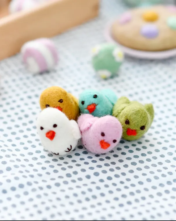 Sale Felt Colorful Chicks, Set of 5