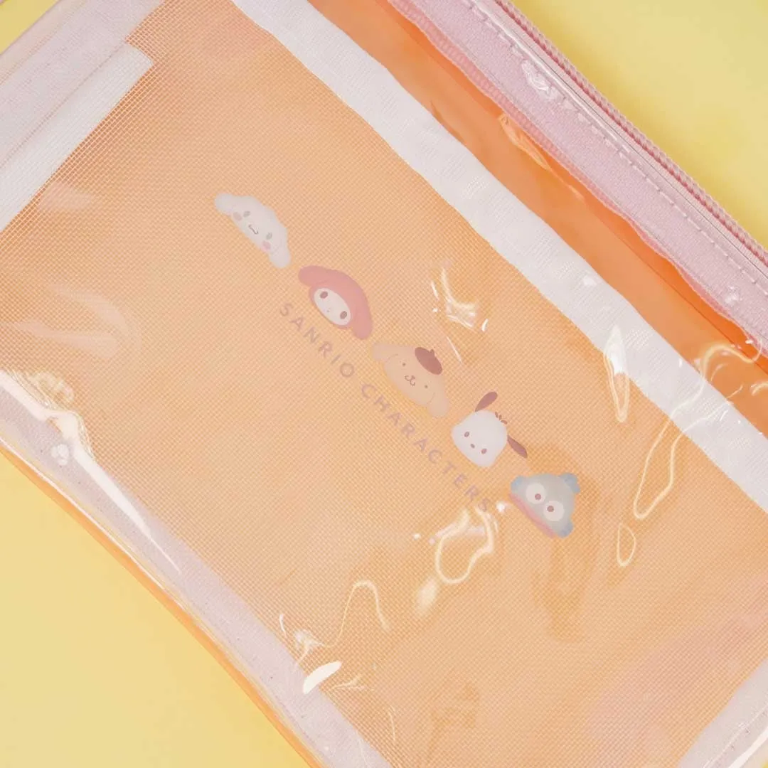 Sanrio Characters Faces Flat Pencil Case