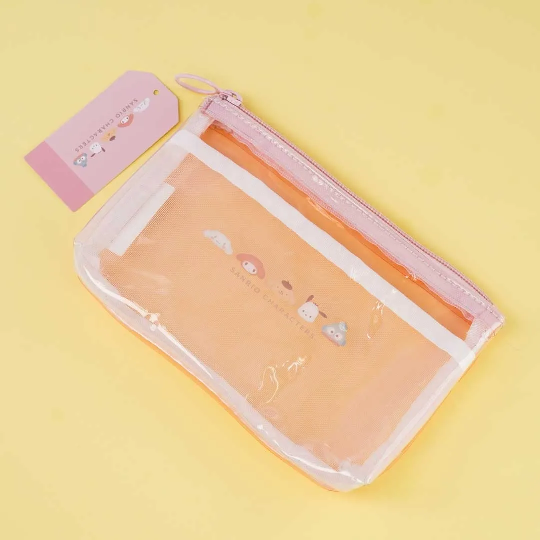 Sanrio Characters Faces Flat Pencil Case