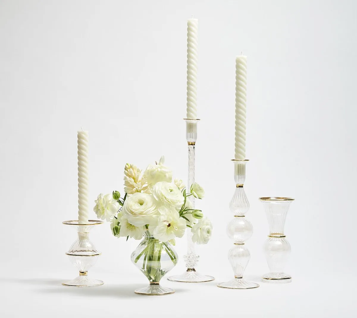Scallop Bud Vase in Clear