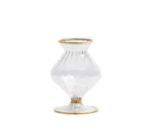 Scallop Bud Vase in Clear