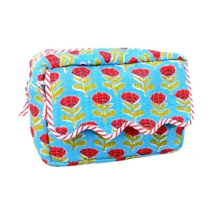 Scallop Pouch | Blue Rose