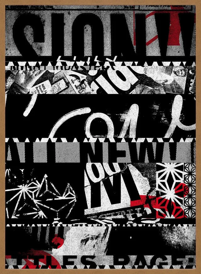 Shredded Abstract Typography 1 Print