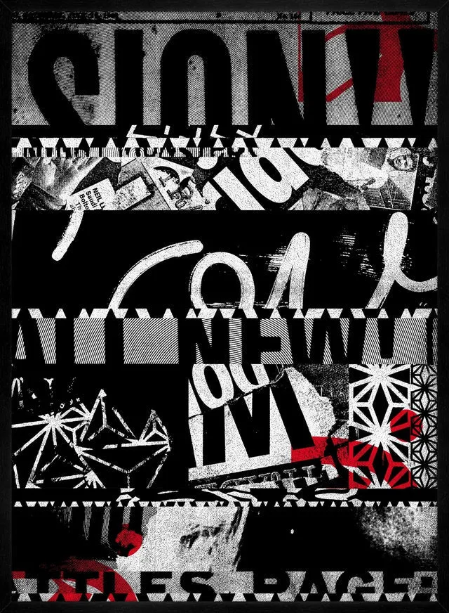 Shredded Abstract Typography 1 Print
