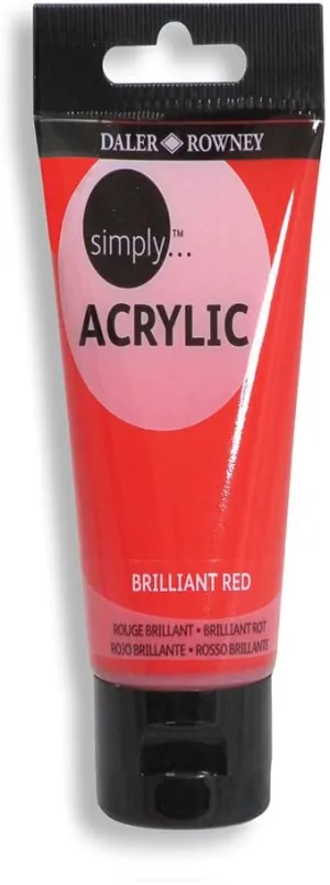 Simply Acrylic 250 ml Tube Brilliant Red