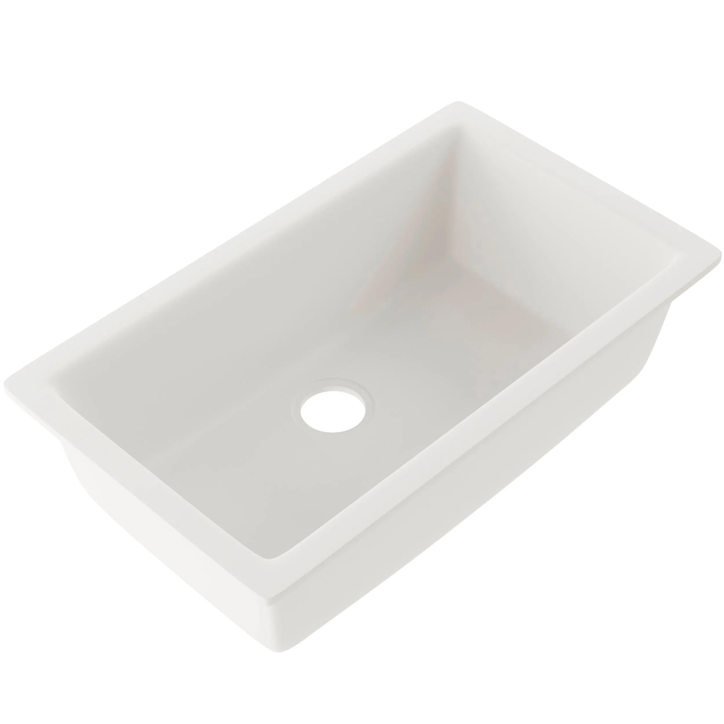 Single Bowl Undermount Granite Composite Sink in Striking White - NKGC-SBUND-WHI