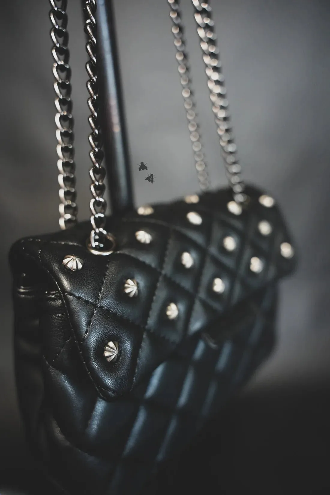 Small Studded Quilted Leather Handbag