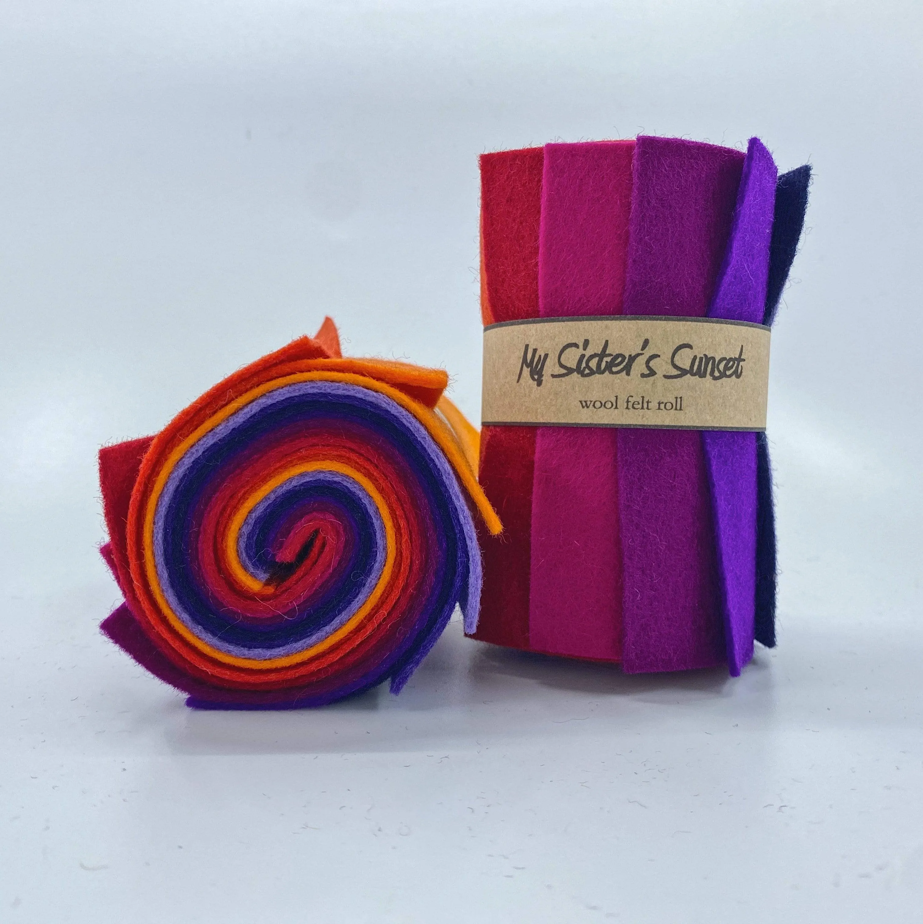 Small Wool Felt Roll - My Sister's Sunset