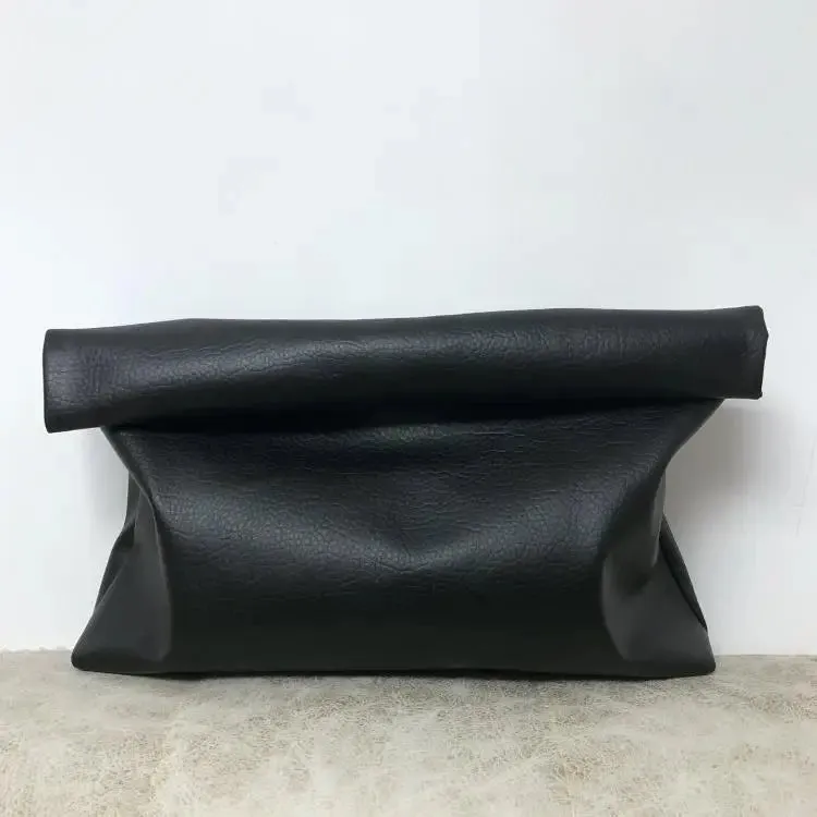 Soft Faux Leather Large Envelope Bag