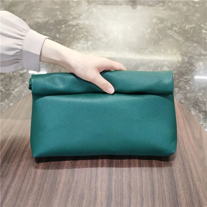 Soft Faux Leather Large Envelope Bag