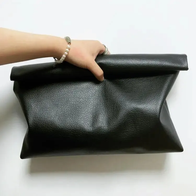 Soft Faux Leather Large Envelope Bag