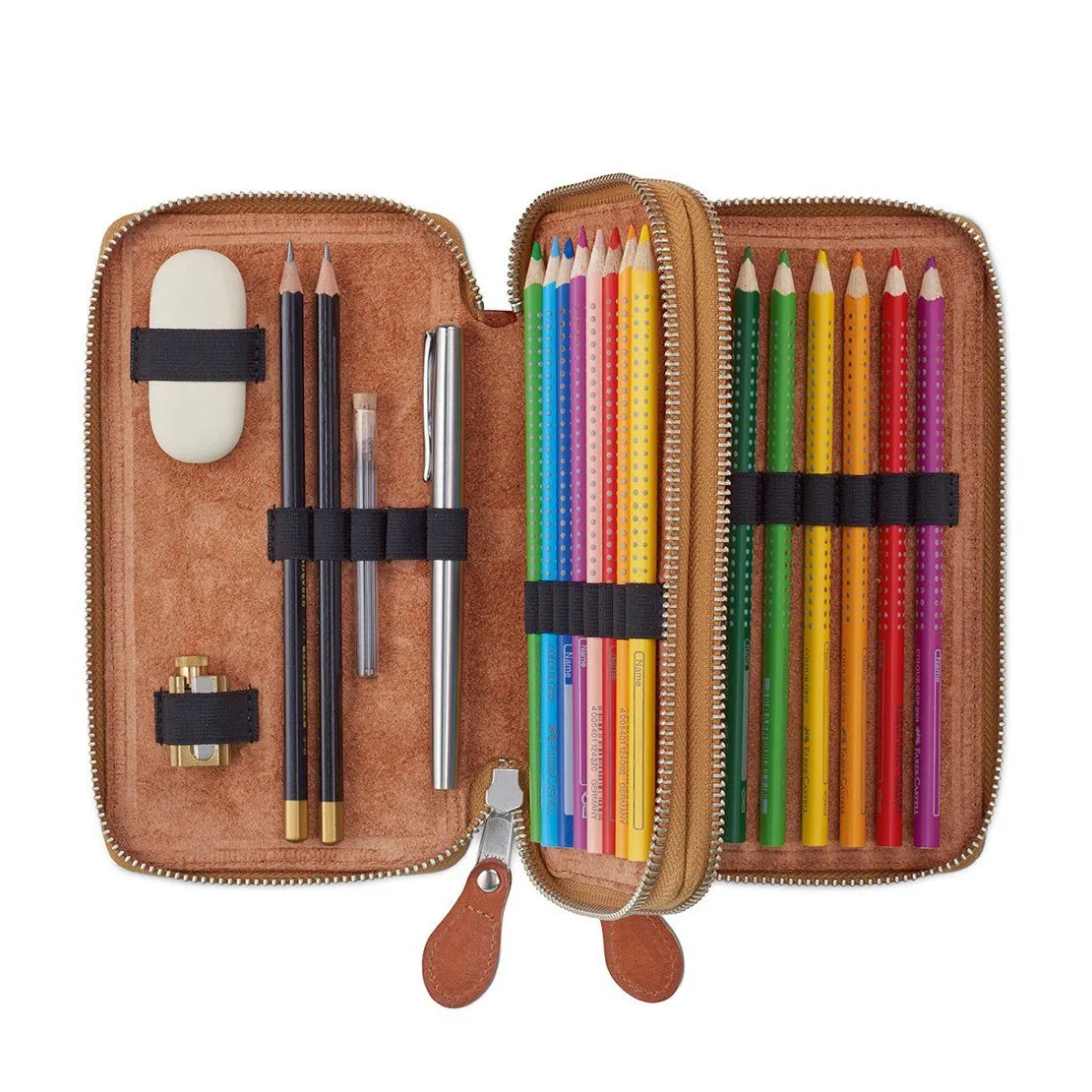 Sonnenleder "Bosse" Pen and Pencil Leather Case, Natural